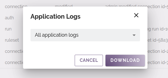 Download Application Logs